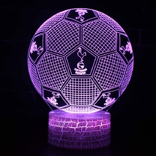 Tottenham Hotspur 3D lampe med fjernbetjening- 16 lysfarver- dæmpbar-